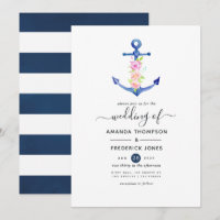 Mariage nautique aquarelle