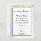 Invitation Mariage nautique authentique du Cap Hatteras (Devant)