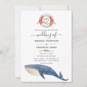 Invitation Mariage nautique baleine (Devant)