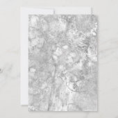 Invitation Mariage nautique  Beach Seashell Fleurs Rose Gris (Dos)