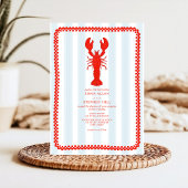 Invitation Mariage nautique Bleu de homard