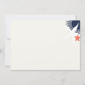 Invitation Mariage nautique bleu marine (Dos)