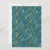 Invitation Mariage Nautique Bleu Turquoise et Or (Dos)