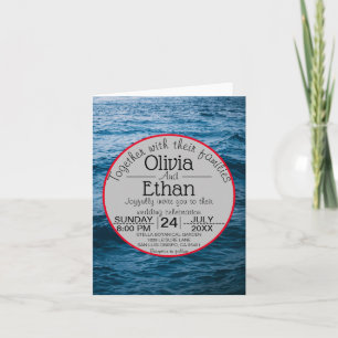 Invitation Mariage nautique de marine moderne