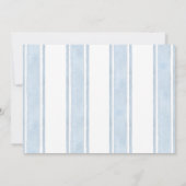 Invitation Mariage nautique Marine White Stripes Bateau (Dos)