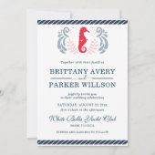 Invitation Mariage nautique moderne (Devant)