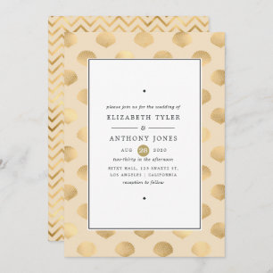 Invitation Mariage Nautique Or
