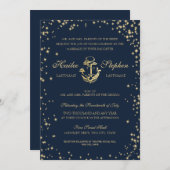 Invitation Mariage Nautique Starry Sky (Devant / Derrière)