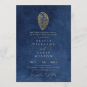 Invitation Mariage naval bleu moderne (Devant)