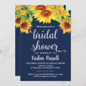 Invitation Mariage Naval Tournesol (Devant / Derrière)