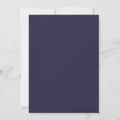 Invitation Mariage Navy Cream Hydrangea Eucalyptus (Dos)