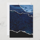 Invitation Mariage Navy et Agate Argentée (Dos)