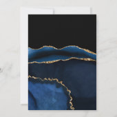 Invitation Mariage Navy et Agate Dorée (Dos)