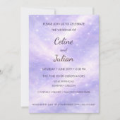 Invitation Mariage Nébuleuse de Lavande Céleste Sous les Étoi (Devant)