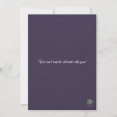 Invitation Mariage Nébuleuse de Lavande Céleste Sous les Étoi (Dos)