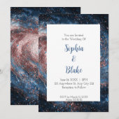 Invitation Mariage Nébuleuse Galactique (Devant / Derrière)