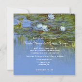 Invitation mariage nénuphar vintage Claude Monet (Devant)
