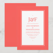 Invitation Mariage Neon Flare (Devant / Derrière)