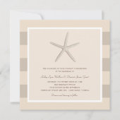 Invitation Mariage Neutre Beige Starfish Beach (Devant)