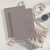 Invitation Mariage neutre chic gris chaud ID1020