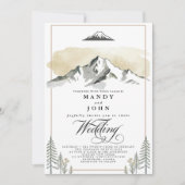 Invitation Mariage neutre dans la nature sauvage de Denali en (Devant)