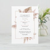 Invitation Mariage neutre Pampas (Debout devant)
