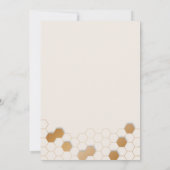 Invitation Mariage Nid d'Abeille Or Beige (Dos)