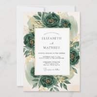 Mariage Noble de Nature Vert Emeraude