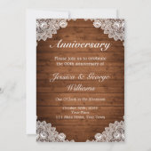 Invitation Mariage & Noces Bois Rustique et Dentelle Blanche  (Dos)