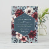 Invitation Mariage Nocturne Ardoise Bourgogne (Debout devant)