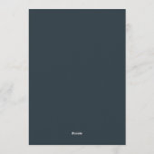 Invitation Mariage Nocturne de Fleurs de Corail et de Teal (Dos)