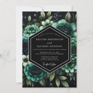 Invitation Mariage Nocturne Émeraude Humeur