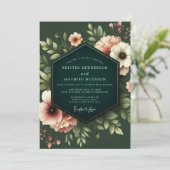 Invitation Mariage Nocturne Hunter Blush (Debout devant)