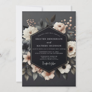 Invitation Mariage Nocturne Sobre Rosé