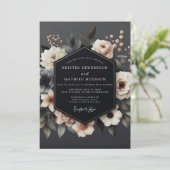 Invitation Mariage Nocturne Sobre Rosé (Debout devant)