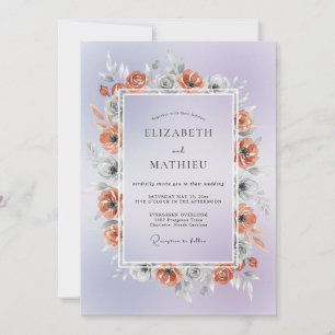 Invitation Mariage Nœillet de Cuivre Pervenche