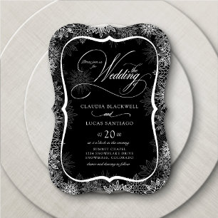 Invitation Mariage noir blanc