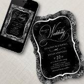 Invitation Mariage noir blanc