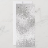 Invitation Mariage noir blanc argenté do-it-yourself menu dîn (Dos)