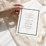 Invitation Mariage noir blanc classique<br><div class="desc">Ce design classique de Faire-part de mariage noir blanc classique donne le ton d'un événement sophistiqué et élégant pour le printemps, l'été, l'automne ou l'hiver. Le noir et blanc intemporel offre des détails polis foncés et contrastés de bordures chic et de style vintage - un look épuré qui peut vraiment...</div>
