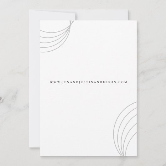 Invitation Mariage noir blanc du code QR (Dos)