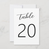 Invitation Mariage noir blanc écrit à la main et amusant Numé (Devant)