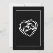 Invitation Mariage noir blanc minimaliste moderne (Dos)