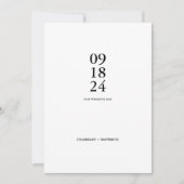 Invitation Mariage noir & blanc moderne Trend Bold Script (Devant)