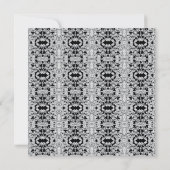 Invitation Mariage Noir Blanc Sarcelle Argent (Dos)
