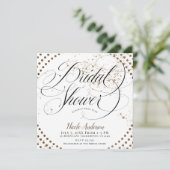 Invitation Mariage Noir Bronze Moderne Élégant Cérémonie de F (Debout devant)