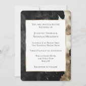 Invitation Mariage noir Champagne Gold (Devant)