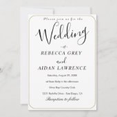 Invitation Mariage noir classique (Devant)