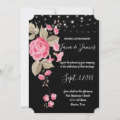 Invitation Mariage noir de chaîne Whimsical (Devant)