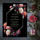 Invitation Mariage noir élégant